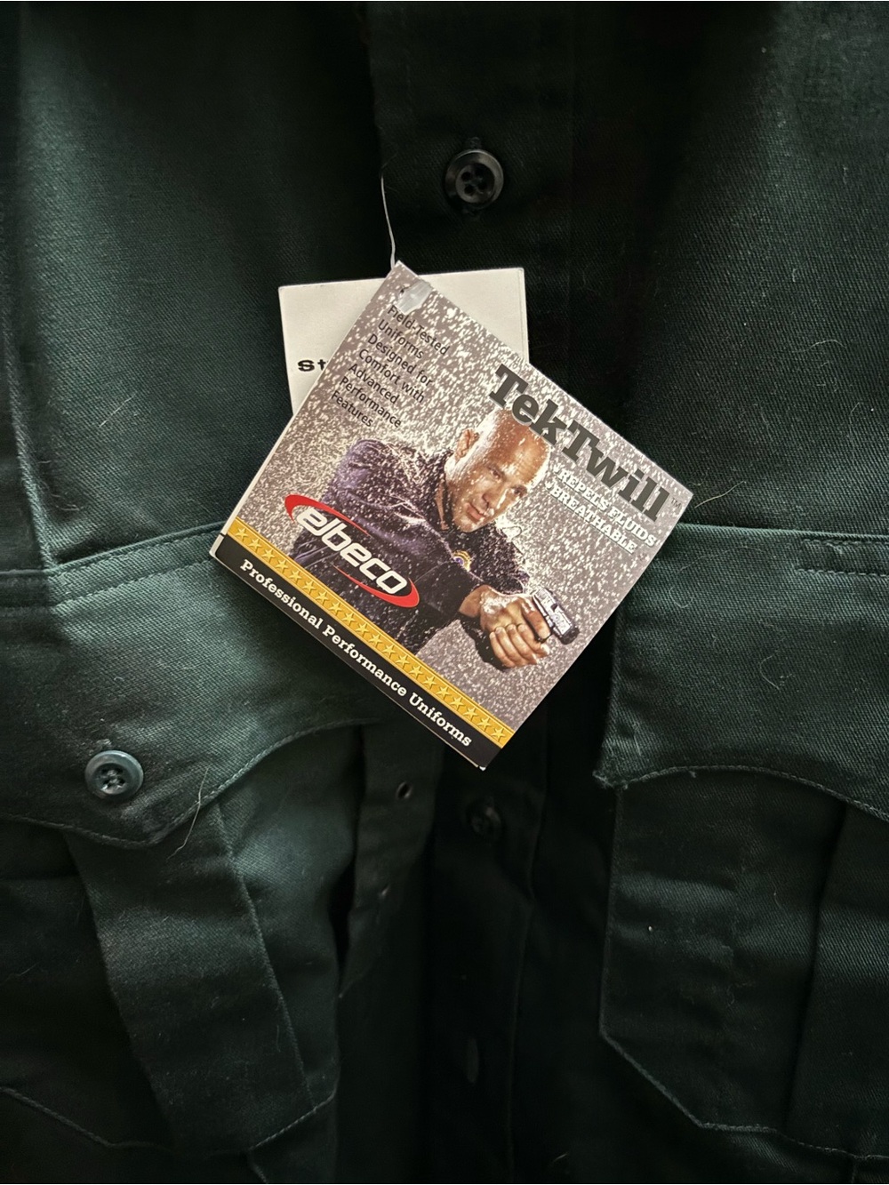 NWT Elbeco Dark Green Short-Sleeve Button-Down Tactical Utility Shirt - Picture 2 of 4